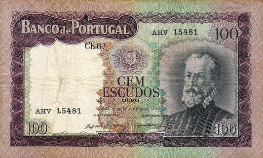 Portugal - 100$00 1961 (# 165)