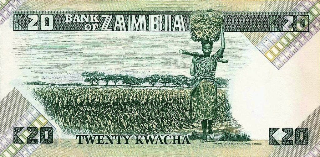 Zambia - 20 Kwacha 1980/89 (# 27e)