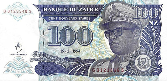 Zaire - 100 Novos Zaires 1994 (# 58b)