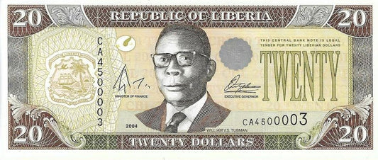Liberia - 20 Dolares 2004 (# 28)