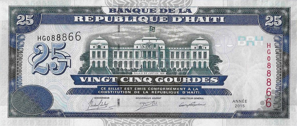Haiti - 25 Gourdes 2015 (# 266f)