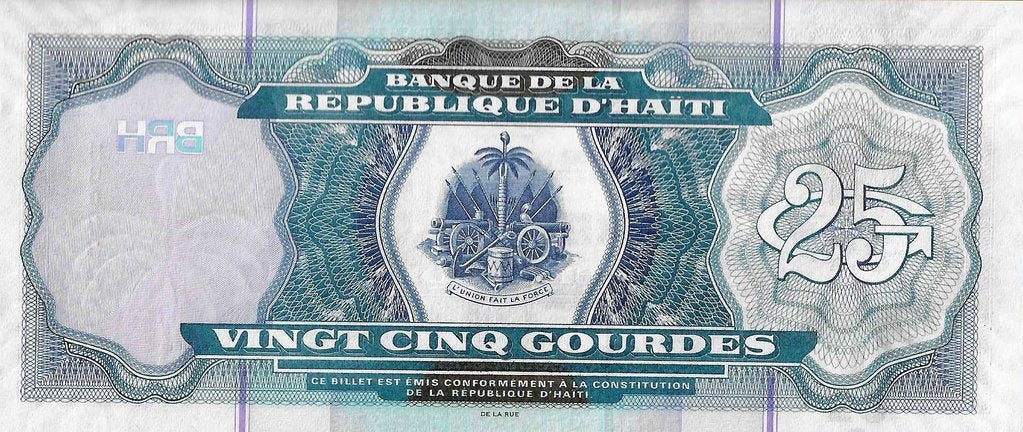 Haiti - 25 Gourdes 2015 (# 266f)