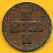 Portugal - XX Centavos 1951 (Km# 584)