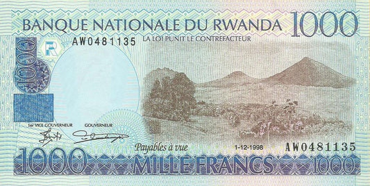 Ruanda - 1000 Francos 1998 (# 27a)
