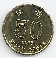 Hong Kong - 50 Cents 2015 (Km# 68)