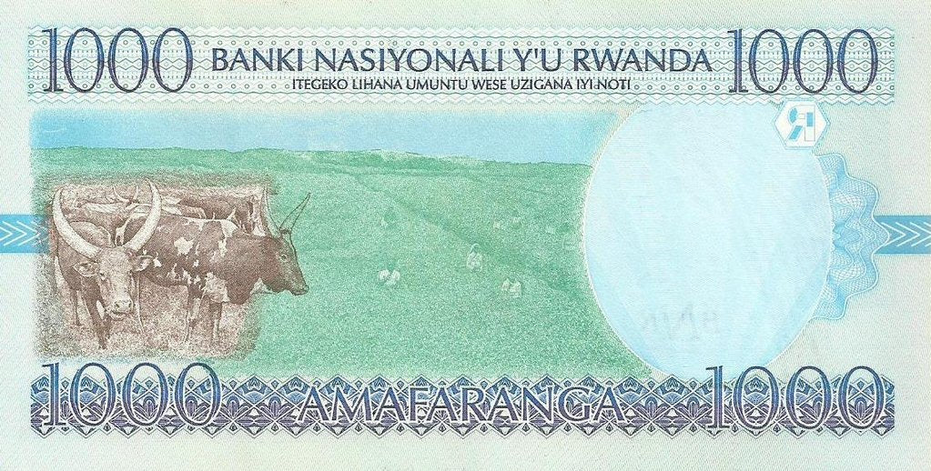 Ruanda - 1000 Francos 1998 (# 27a)