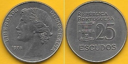 Portugal - 25$00 1978 (Km# 607 )