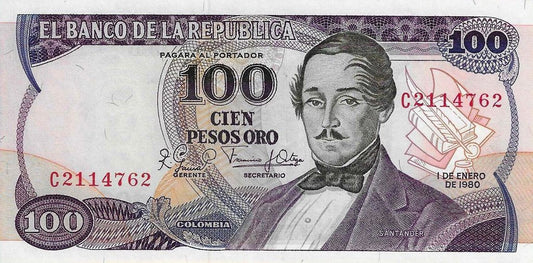 Colombia - 100 Pesos 1980 (# 418b)
