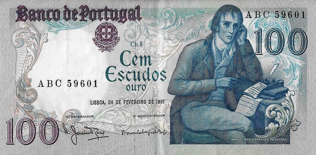 Portugal - 100$00 1981 (# 178B) SUBSTITUIÇÃO