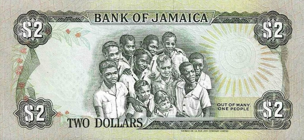 Jamaica - 2 Dolares 1992 (# 69d)