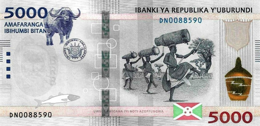 Burundi - 5000 Francos 2022 (# 58a)