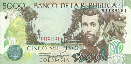 Colombia - 5000 Pesos 2013 (# 452r)