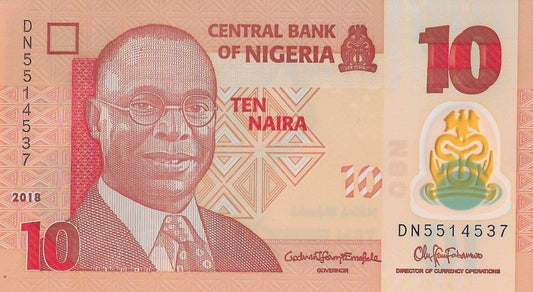 Nigeria - 10 Naira 2018 (# 39)
