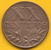 Portugal - XX Centavos 1953 (Km# 584)