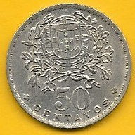 Portugal - 50 Centavos 1960 (Km# 577)