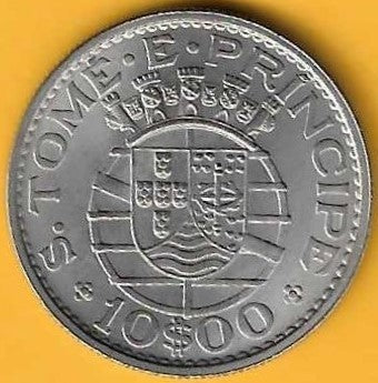 S.T.Principe - 10$00 1971 (Km# 23)