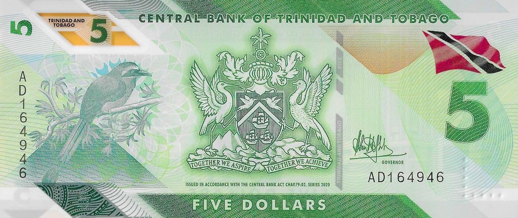Trinidade Tobago - 5 Dolares 2020 (# 61)