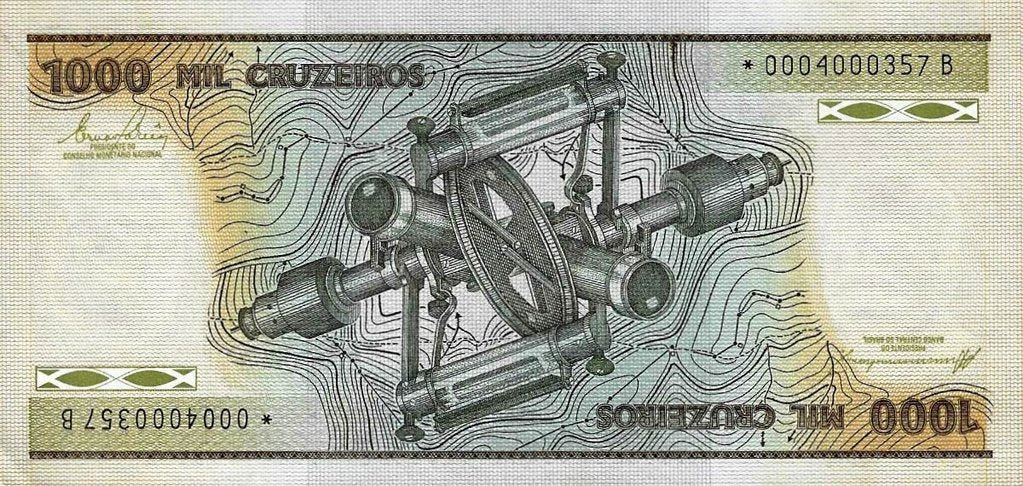 Brasil - 1000 Cruzados 1984 (# 201b) Substituição