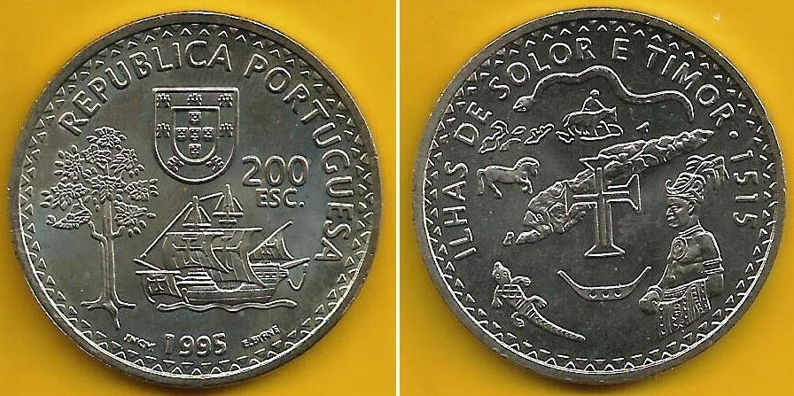 Portugal - 200$00 1995 (Km# 683) Solor e Timor