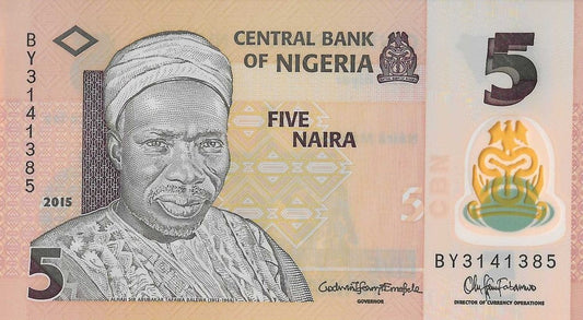 Nigeria - 5 Naira 2015 (# 38f)