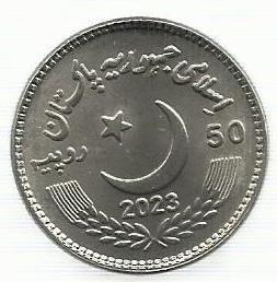 Paquistao - 50 Rupias 2023 (Km# 90) Jubileu Ouro Senado