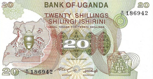 Uganda - 20 Shillings 1982 (# 17)