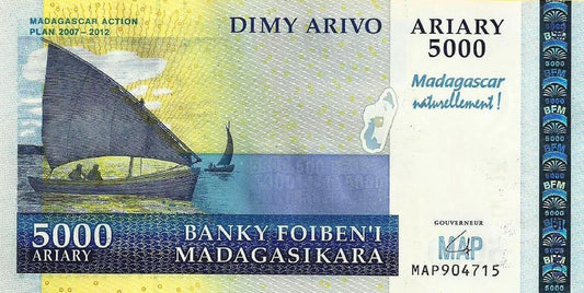 Madagascar - 5000 Francos 2007/12 (# 94a)