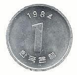 Coreia Sul - 1 Won 1984 (Km# 31)