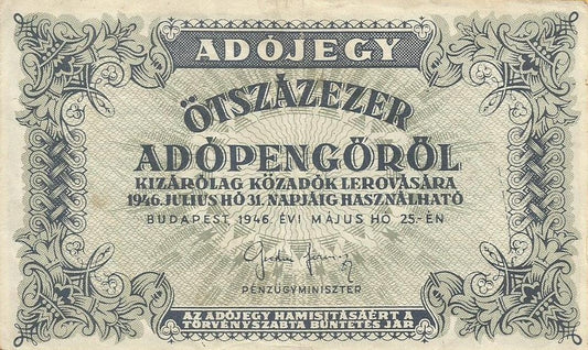 Hungria - 50000 Adopengo 1946 (138b)