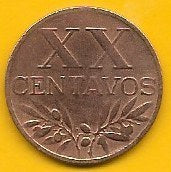Portugal - XX Centavos 1953 (Km# 584)