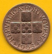 Portugal - XX Centavos 1953 (Km# 584)