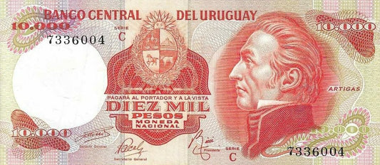 Uruguai - 10000 Pesos 1974 (# 53c)