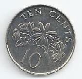 Singapura - 10 Cents 2011 (Km# 100)