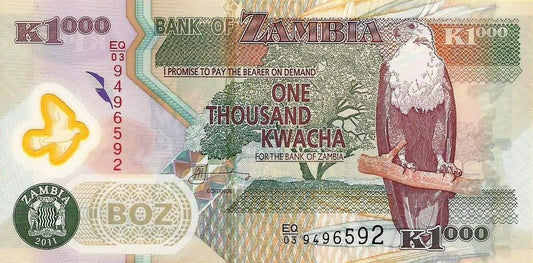 Zambia - 1000 Kwacha 2011 (# 44h)