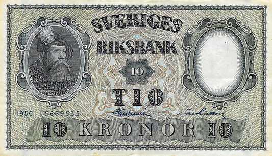 Suécia - 10 Kronor 1956 (# 43d)