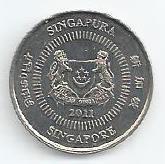 Singapura - 10 Cents 2011 (Km# 100)