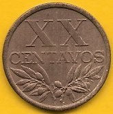 Portugal - XX Centavos 1964 (Km# 584)