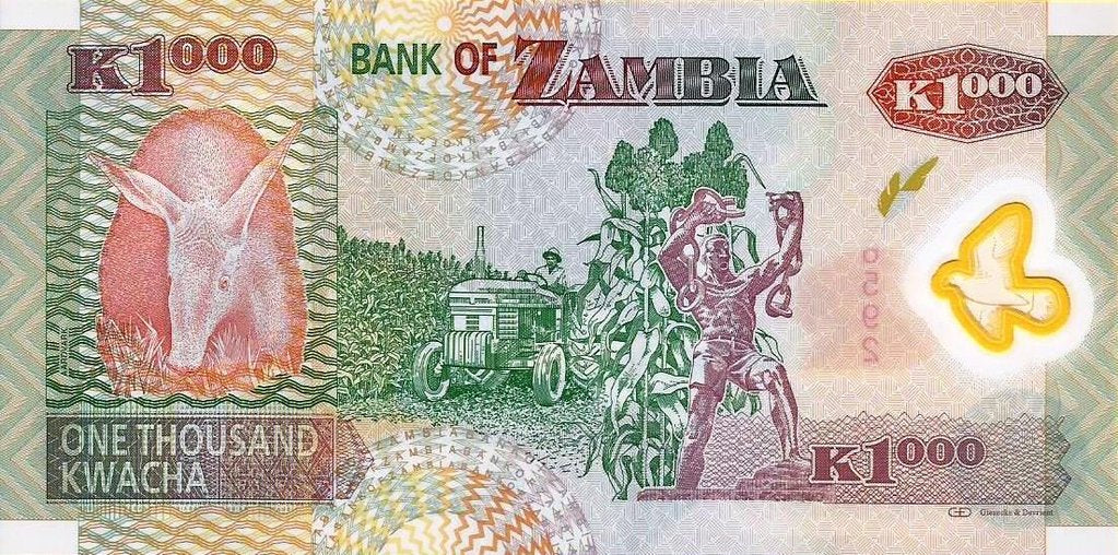 Zambia - 1000 Kwacha 2011 (# 44h)