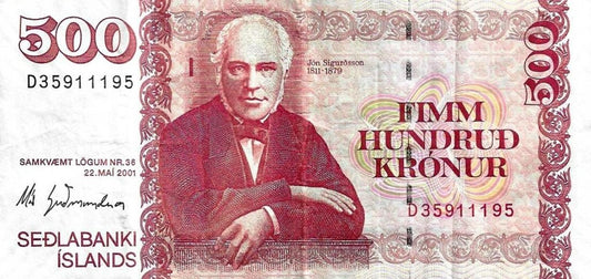Islandia -500 Kronur 2001 (# 58a)
