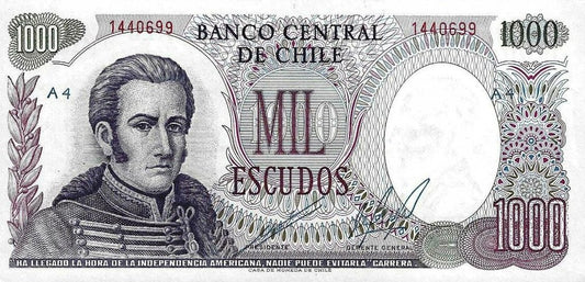 Chile - 1000 Escudos 1971 (# 146)