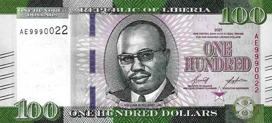 Liberia - 100 Dolares 2022 (# 41a)