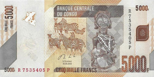 Congo - 5000 Francos 2020 (# 102c)