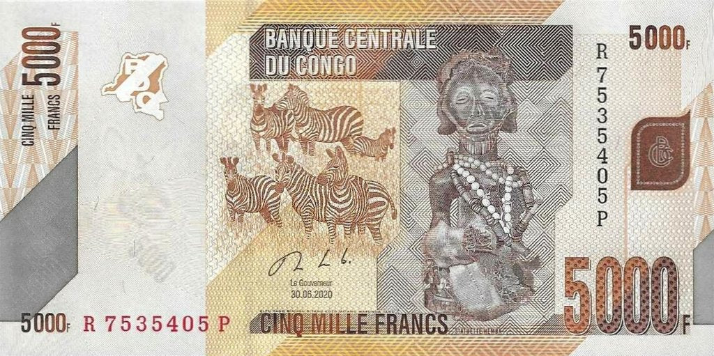 Congo - 5000 Francos 2020 (# 102c)