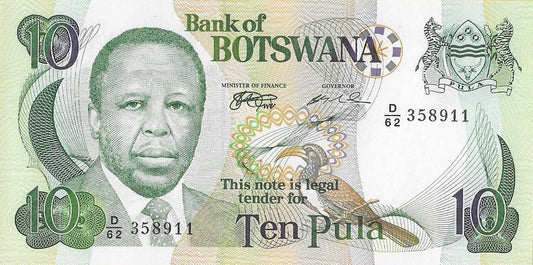 Botswana - 10 Pula 1999 (# 20a)
