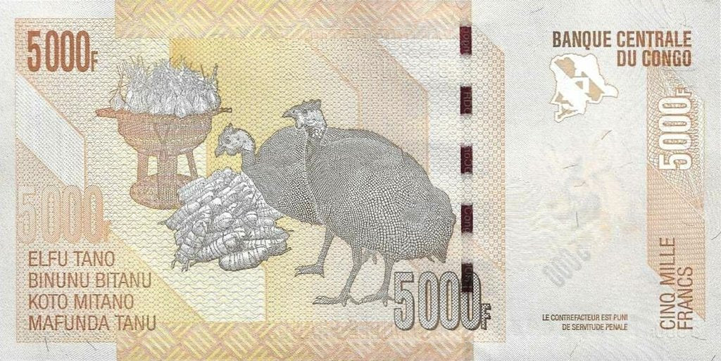 Congo - 5000 Francos 2020 (# 102c)