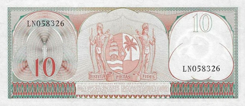 Suriname - 10 Gulden 1963 (# 121b)