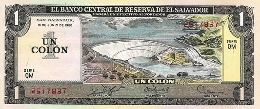 El Salvador - 1 Colon 1980 (# 125b)