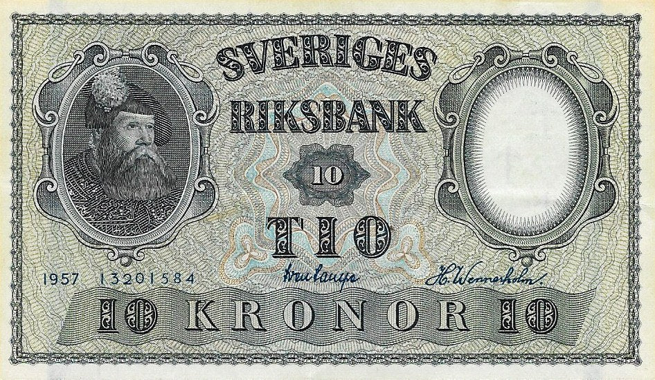 Suécia - 10 Kronor 1957 (# 43e)
