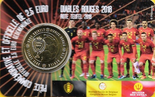 Belgica - 2,50 Euro 2018 (Km# 376)  Diabos Vermelhos