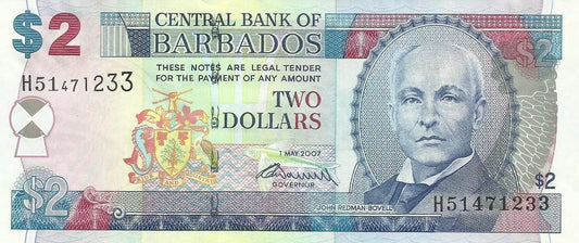 Barbados - 2 Dolares 2007 (# 66b)